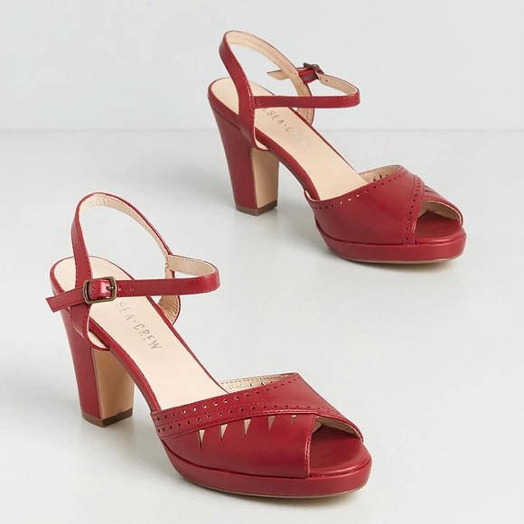 chelsea crew Shoes - Red platform heels